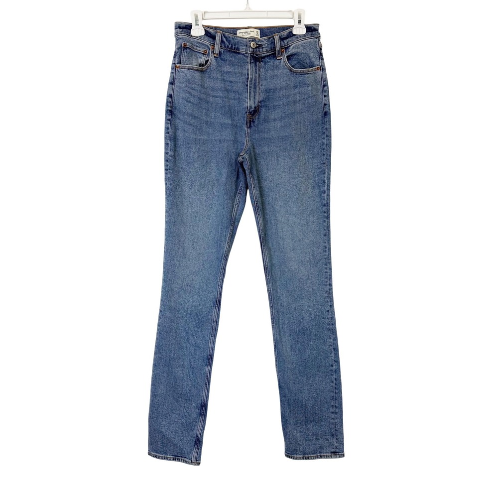 NEW Abercrombie Fitch Slim Straight Ultra High Rise Jeans Women's 29 8XL Long